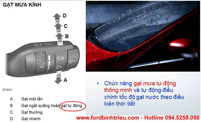 ford focus 2018 - tinh nang gat mua tu dong