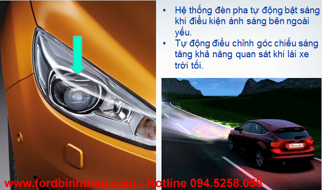 ford focus 2018 - he thong den chieu sang